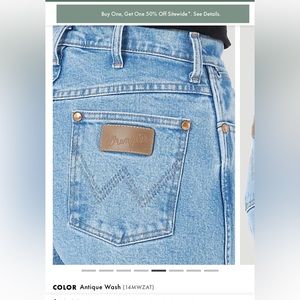 Brand new still in the bag wrangler jeans. Size 3, inseam 32